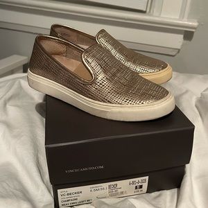 Vince Camuto Gold Slip On Sneaker
